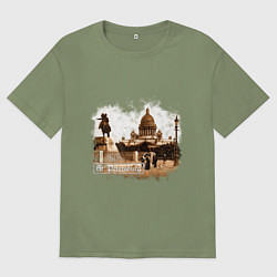 Мужская футболка оверсайз Санкт-Петербург Ретро Питер