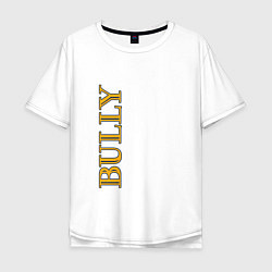 Футболка оверсайз мужская Bully Лого по вертикали, цвет: белый
