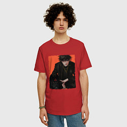 Футболка оверсайз мужская Мегуми, цвет: красный — фото 2