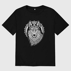 Футболка оверсайз мужская Northern Wolf, цвет: черный