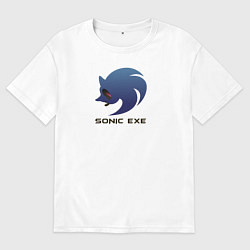 Футболка оверсайз мужская Sonic exe logo, цвет: белый
