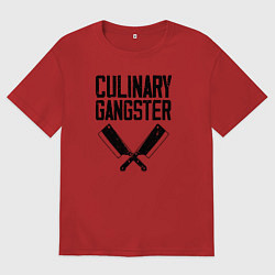 Футболка оверсайз мужская Кулинарный гангстер, цвет: красный