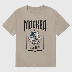 Мужская футболка оверсайз Москва всадник