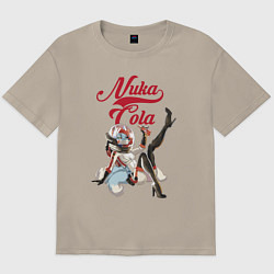 Футболка оверсайз мужская Fallout Nuka Cola Furry Poster, цвет: миндальный