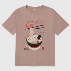 Мужская футболка оверсайз Японский стиль рамен