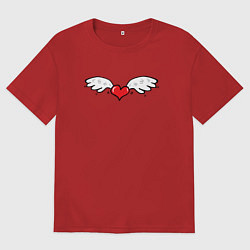 Мужская футболка оверсайз HA КРЫЛЬЯХ ЛЮБВИ