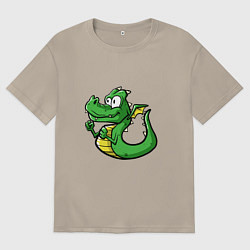 Футболка оверсайз мужская Драчливый Ленни, цвет: миндальный