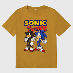 Футболка оверсайз мужская ЕЖ СОНИК SONIC THE HEDGEHOG, цвет: горчичный
