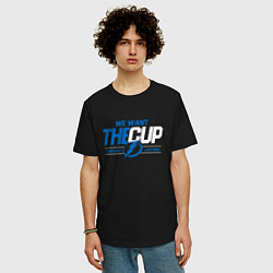 Футболка оверсайз мужская Tampa Bay Lightning We want the cup Тампа Бэй Лайт, цвет: черный — фото 2