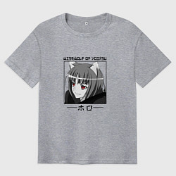 Мужская футболка оверсайз Волчица и пряности Spice and Wolf, Холо