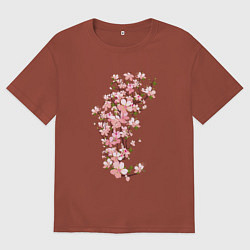 Мужская футболка оверсайз Весна Цветущая сакура Japan