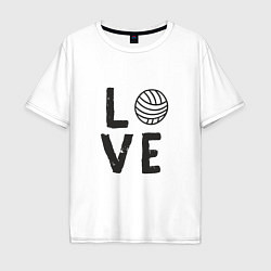 Футболка оверсайз мужская Volleyball - Love, цвет: белый