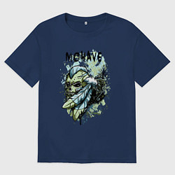 Мужская футболка оверсайз Череп с ирокезом