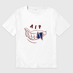 Футболка оверсайз мужская Агр, цвет: белый