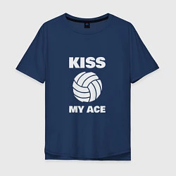 Футболка оверсайз мужская Kiss - My Ace, цвет: тёмно-синий