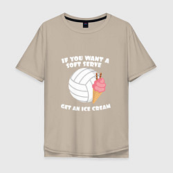 Мужская футболка оверсайз Ice Cream Volleyball