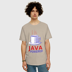 Футболка оверсайз мужская JAWA POWERED, цвет: миндальный — фото 2