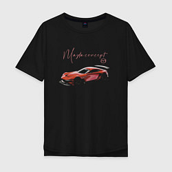 Футболка оверсайз мужская Mazda Concept, цвет: черный