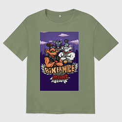 Мужская футболка оверсайз Мыши-Байкеры с Марса Команда