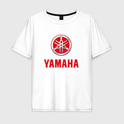 Футболка оверсайз мужская Yamaha Логотип Ямаха, цвет: белый