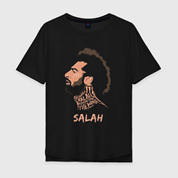 Футболка оверсайз мужская Мохаммед Салах, Mohamed Salah, цвет: черный