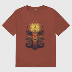 Футболка оверсайз мужская Новое просветление, цвет: кирпичный