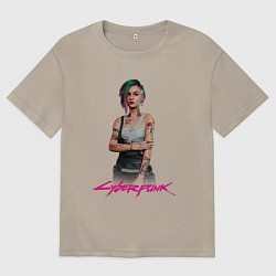 Мужская футболка оверсайз Джуди Киберпанк Judy 18