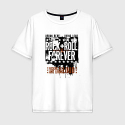 Мужская футболка оверсайз Rock n Roll forever