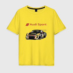 Футболка оверсайз мужская Audi Motorsport Racing team, цвет: желтый
