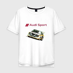 Футболка оверсайз мужская Audi Racing team Power, цвет: белый