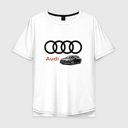 Футболка оверсайз мужская Audi Prestige, цвет: белый