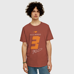 Футболка оверсайз мужская Ландо Норрис 4 формула, цвет: кирпичный — фото 2
