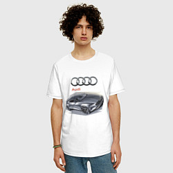 Футболка оверсайз мужская Audi Concept, цвет: белый — фото 2