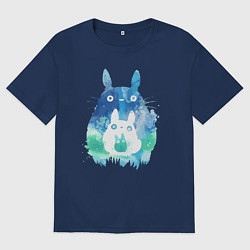 Мужская футболка оверсайз Семья кроликов Акварель