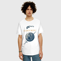 Футболка оверсайз мужская Интересная игра, цвет: белый — фото 2