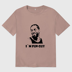 Футболка оверсайз мужская Fun guy Леонард Кавай, цвет: пыльно-розовый
