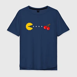 Футболка оверсайз мужская Pac-man 8bit, цвет: тёмно-синий