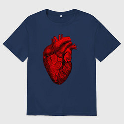Мужская футболка оверсайз Сердце анатомическое