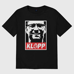 Футболка оверсайз мужская Klopp, цвет: черный