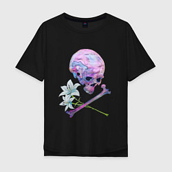 Мужская футболка оверсайз Сорванные лилии