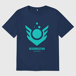 Футболка оверсайз мужская Сейдж способность валорант, цвет: тёмно-синий