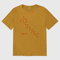 Мужская футболка оверсайз Капсаицин острый элемент перца
