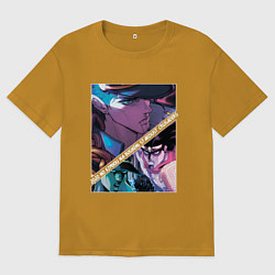 Мужская футболка оверсайз Джотаро Куджо из ДжоДжо