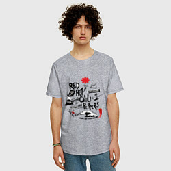 Футболка оверсайз мужская RHCP альбомы, цвет: меланж — фото 2
