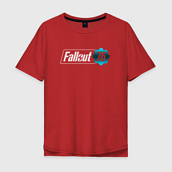 Футболка оверсайз мужская Fallout new vegas, цвет: красный