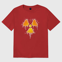 Мужская футболка оверсайз Radioactive symbol