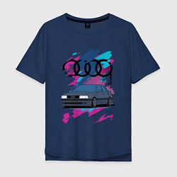 Футболка оверсайз мужская Audi 8090, цвет: тёмно-синий
