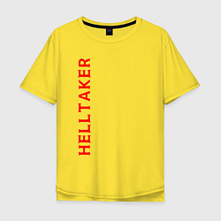 Футболка оверсайз мужская Helltaker game, цвет: желтый