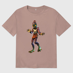 Футболка оверсайз мужская Abe oddysee, цвет: пыльно-розовый