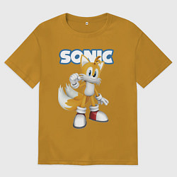 Мужская футболка оверсайз Майлз Тейлз Прауэр Sonic Видеоигра